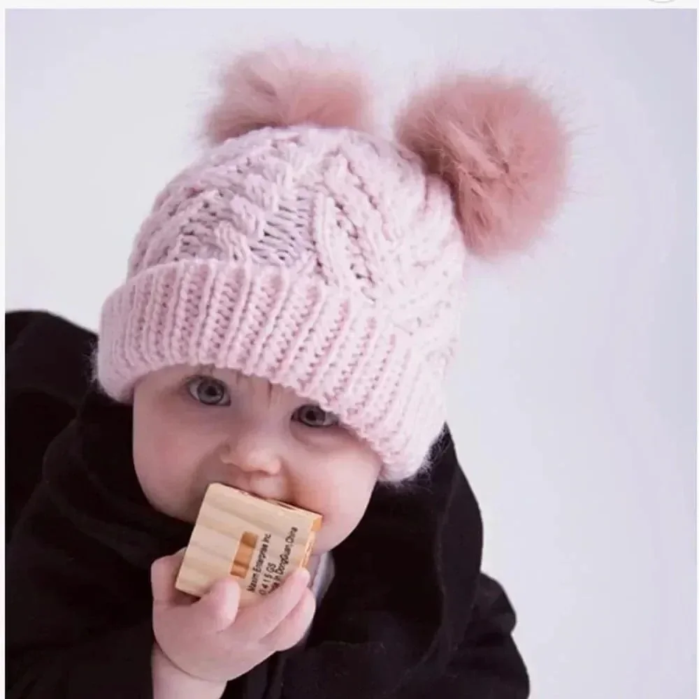 UGG Double pom-pom beanie hat for baby